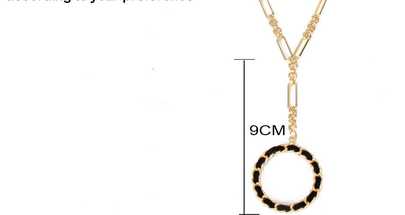 Fashion Golden Geometric Round Alloy Multilayer Necklace,Chains