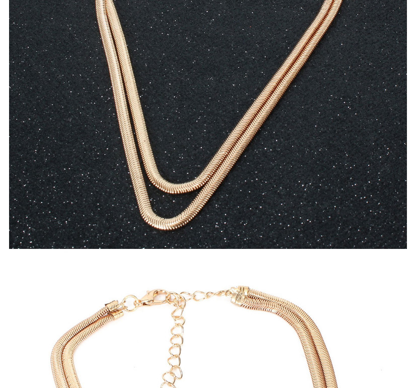 Fashion Silver Snake Chain Multi-level Necklace,Multi Strand Necklaces