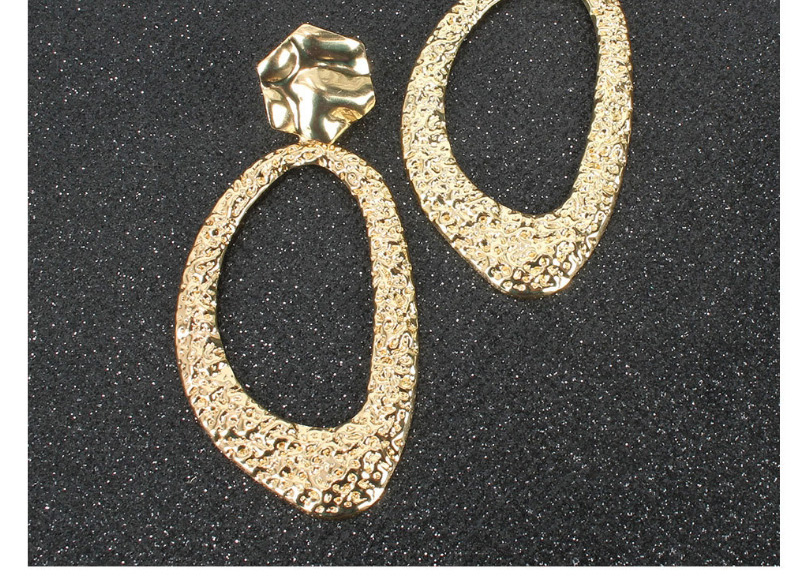 Fashion Golden Hollow Geometric Irregular Bump Earrings,Drop Earrings