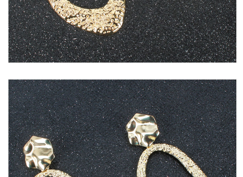 Fashion Golden Hollow Geometric Irregular Bump Earrings,Drop Earrings