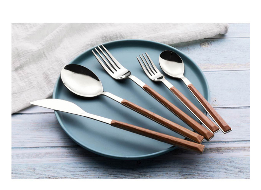 Fashion White Marbled Spoon Grain Stainless Steel Imitation Marble Grain Knife And Fork Spoon,Kitchen