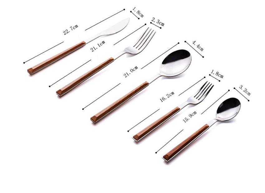 Fashion Small White Marbled Stone Fork Grain Stainless Steel Imitation Marble Grain Knife And Fork Spoon,Kitchen