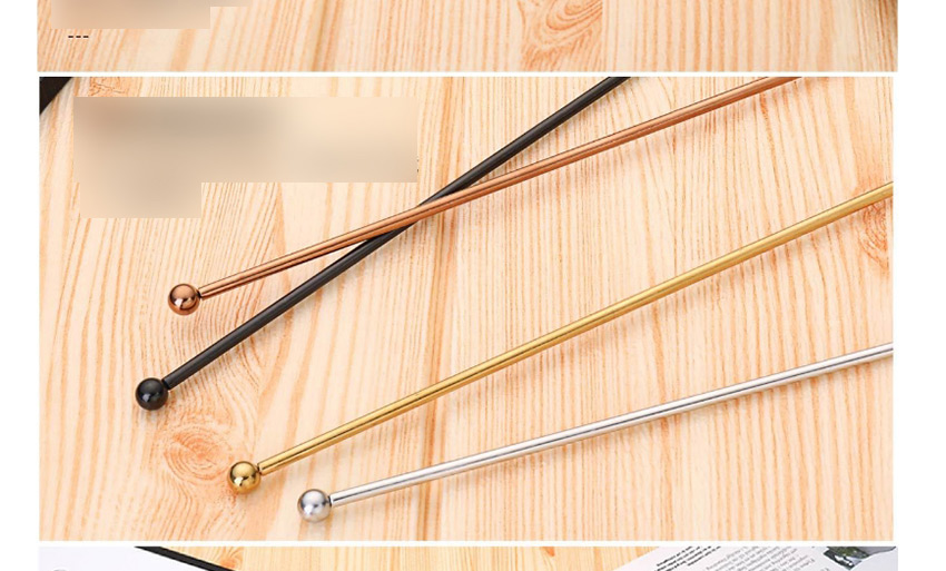 Fashion (medium) Rose Gold Thickened Long Handle Stainless Steel Coffee Stirring Spoon,Kitchen