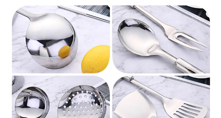 Fashion 304 Short Rice Spoon Stainless Steel Water Cube Kitchenware,Kitchen