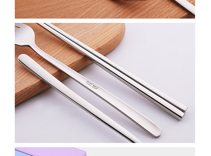 Fashion Red Stainless Steel Portable Cutlery Set,Kitchen