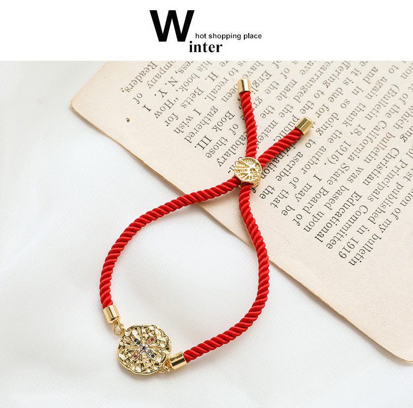 Fashion Golden Copper Inlaid Zircon Star Beaded Bracelet,Bracelets