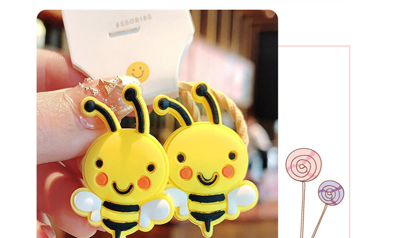 Fashion 1 Pair Of Small Bees Flower Animal Children High Elastic Hair Rope,Kids Accessories