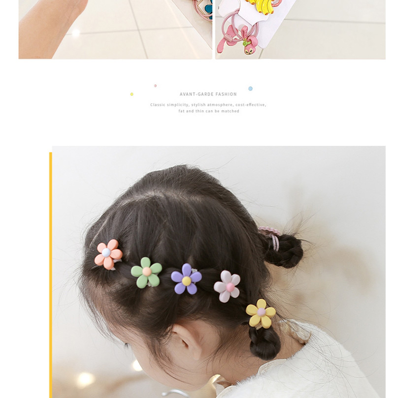 Fashion 10 Small Snails In Bags Candy Animal Fruit Flower Contrast Hair Rope,Kids Accessories