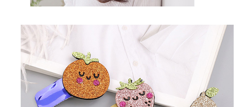 Fashion 1 Banana Sequined Fruit Contrast Color Geometric Hairpin,Kids Accessories
