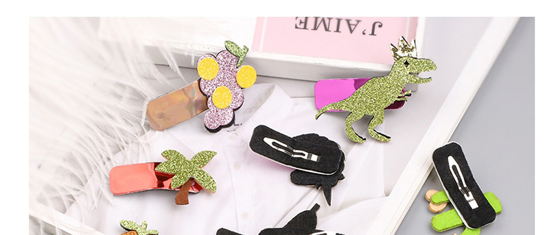 Fashion 1 Watermelon Sequined Fruit Contrast Color Geometric Hairpin,Kids Accessories