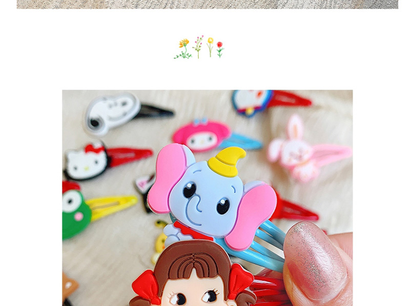 Fashion Bunny Flower Animal Hit Color Alloy Rubber Children Hairpin,Kids Accessories