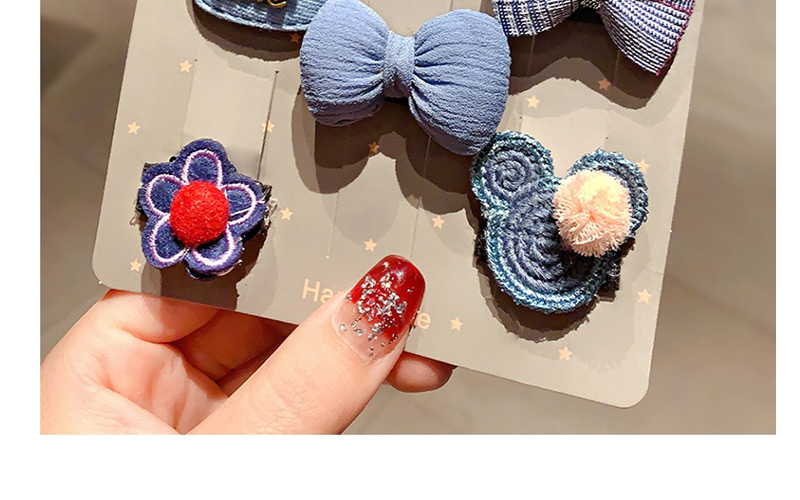 Fashion Elephant Series Flower Animal Bowknot Net Children Hair Clip Set,Kids Accessories
