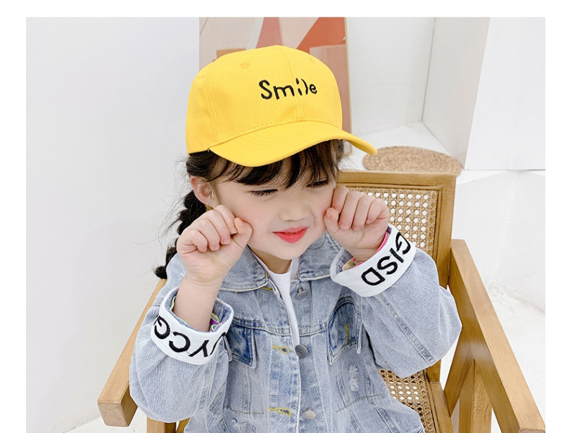 Fashion Yellow 2 Years Old To 12 Years Old Adjustable Duck Tongue Baseball Cap With Embroidered Shade (48cm-59cm),Baseball Caps