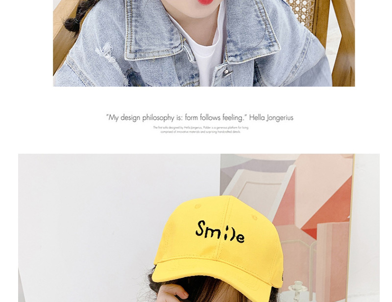 Fashion Yellow 2 Years Old To 12 Years Old Adjustable Duck Tongue Baseball Cap With Embroidered Shade (48cm-59cm),Baseball Caps