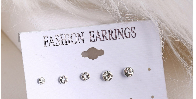 Fashion Silver Crystal Diamond Alloy Single Earring Set,Jewelry Sets