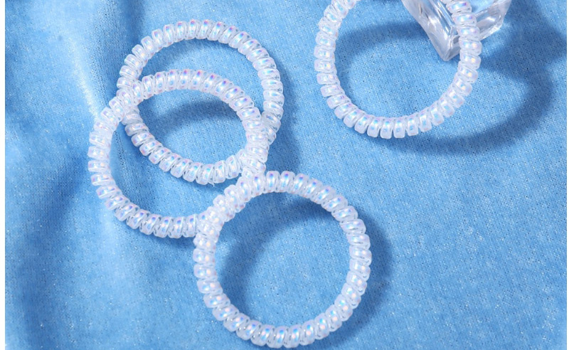 Fashion Silver Color+white Eugen Yarn Solid Color Large Intestine Loop Hair Rope,Hair Ring