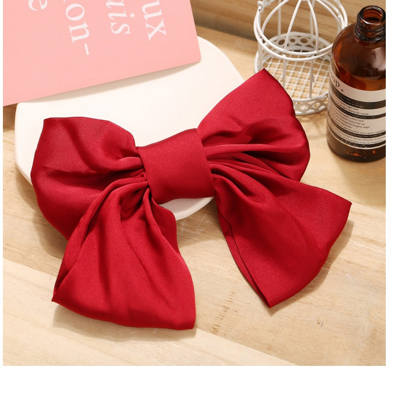 Fashion Black Large Bowknot Fabric Double-layer Hairpin Hair Rope Clip,Hair Ring