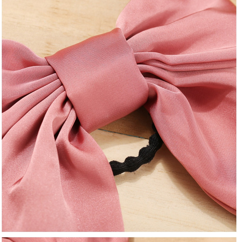 Fashion Pink Large Bowknot Fabric Double-layer Hairpin Hair Rope Clip,Hair Ring