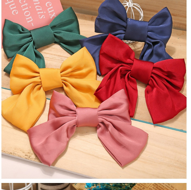 Fashion Green Large Bowknot Fabric Double-layer Hairpin Hair Rope,Hair Ring