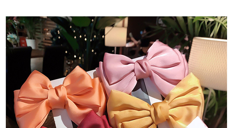 Fashion Light Pink Hair Rope Large Bow Double Layer Alloy Fabric Hairpin Hair Rope,Hair Ring