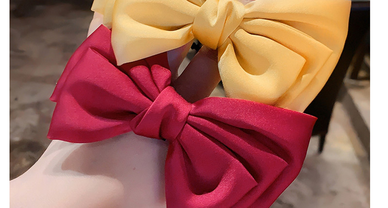 Fashion Wine Red Hairpin Large Bow Double Layer Alloy Fabric Hairpin Hair Rope,Hair Ring