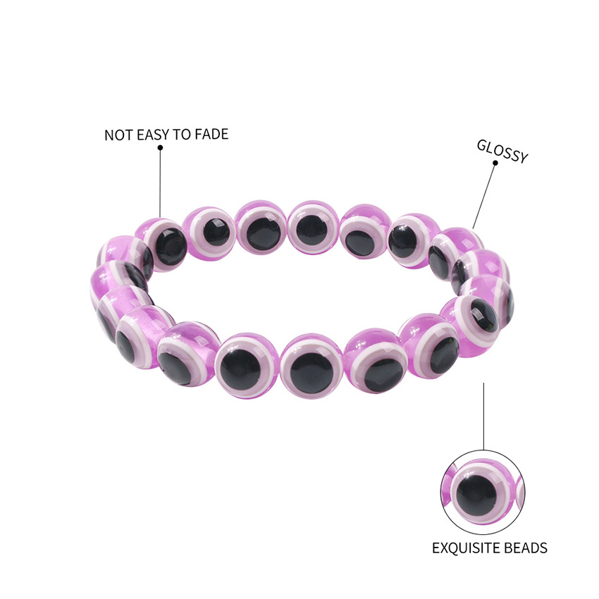 Fashion Navy Oil Drop Beads Contrast Color Elastic Bracelet,Fashion Bracelets