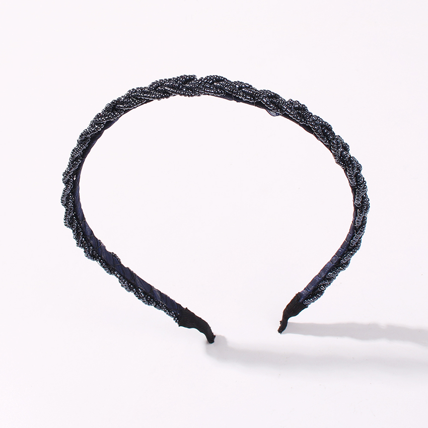 Fashion Black Mizhu Hand-woven Braid Fine-edged Headband,Head Band
