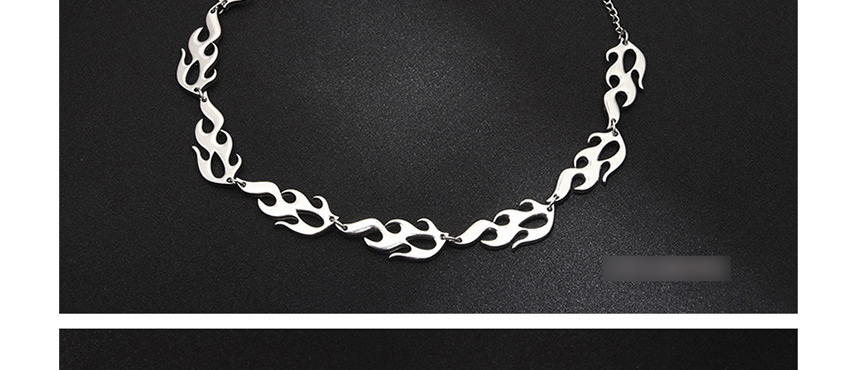 Fashion Silver Flame Alloy Hollow Necklace,Chokers