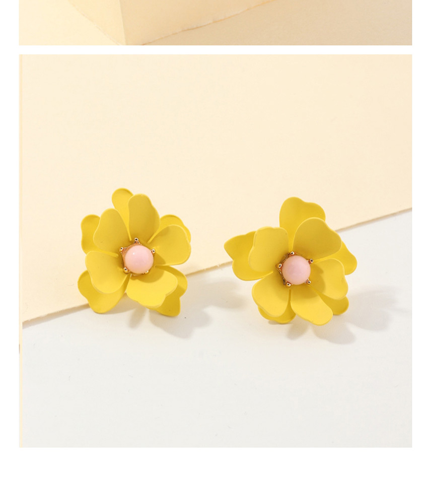 Fashion Sun Flower Gold Color Small Daisy Snowflakes Woven Pearl Chain Earrings,Drop Earrings