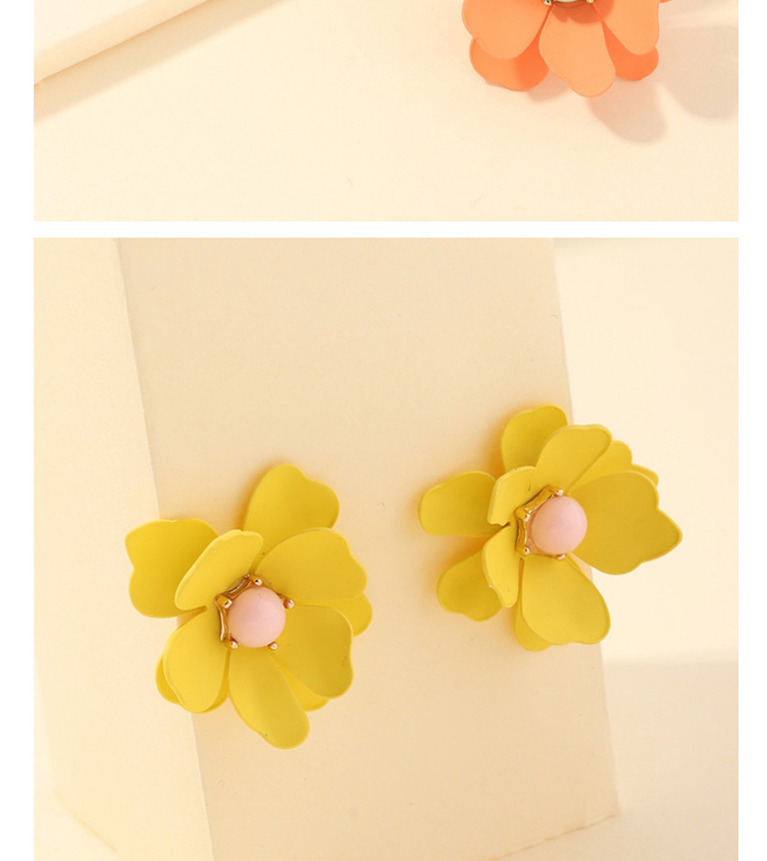 Fashion Pink Small Daisy Snowflakes Woven Pearl Chain Earrings,Drop Earrings