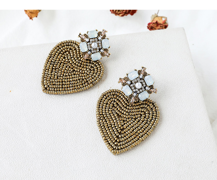 Fashion Golden Love Pearl Stud Earrings,Drop Earrings