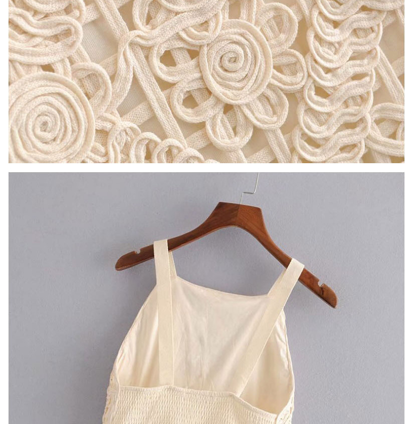 Fashion White Solid Color Embroidery Flower Short Vest,Tank Tops & Camis