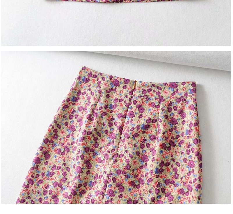 Fashion Zou Juhuang Floral A-line Skirt (with Safety Pants),Skirts