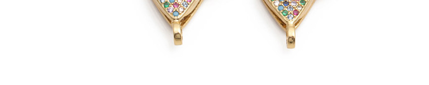 Fashion Color Zirconium Keychain Micro Inlaid Color Zirconium Key Ring Alloy Accessories,Jewelry Findings & Components