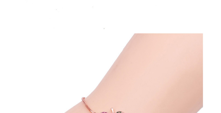 Fashion Rose Gold Copper Micro-set Zircon Apple Braided Alloy Bracelet,Fashion Bracelets