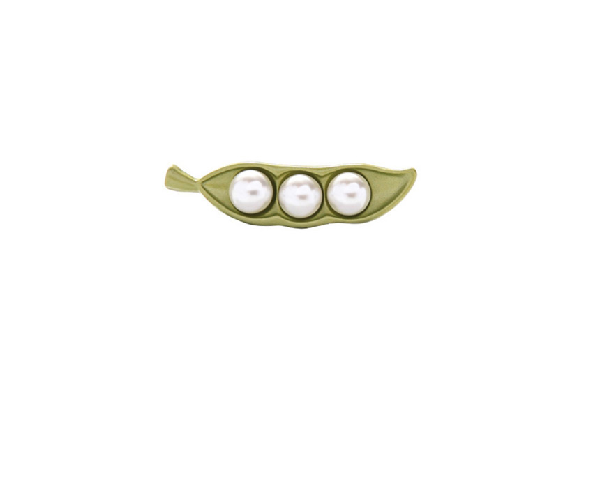 Fashion Green Pearl Pea Pod Imitation Plant Brooch,Korean Brooches