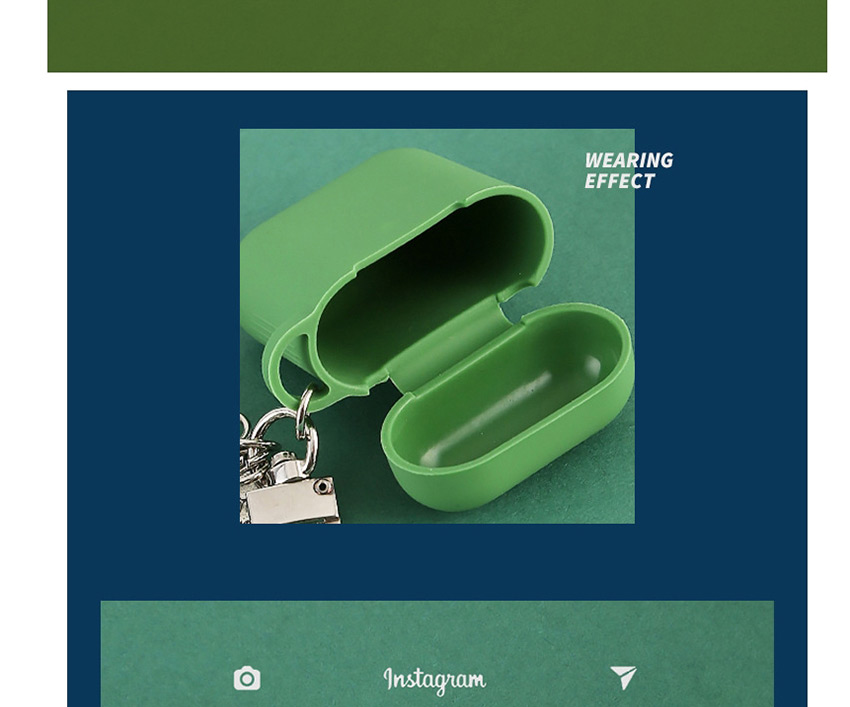 Fashion Love + Green Headphone Case Avocado Love Sunflower Seeds Wireless Bluetooth Headset Silicone Case,Fashion Keychain