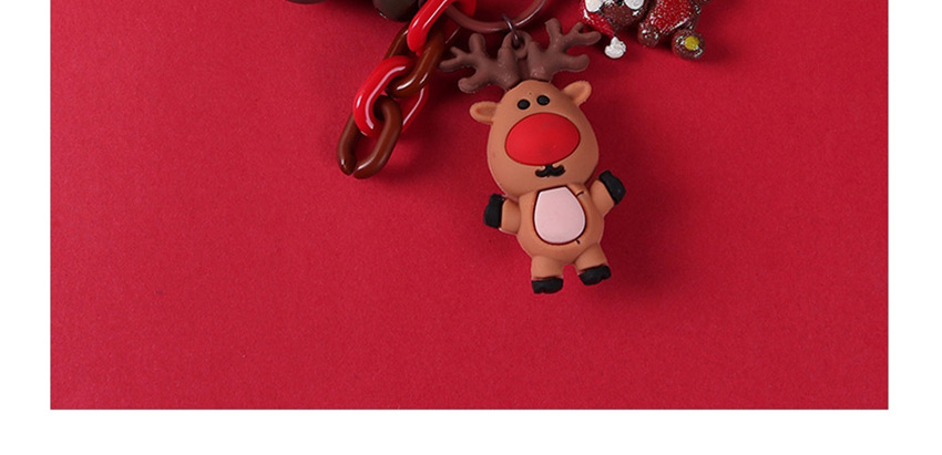 Fashion Elk + Coffee Earphone Cover Christmas Pendant Apple Wireless Bluetooth Headset Silicone Storage Box,Fashion Keychain