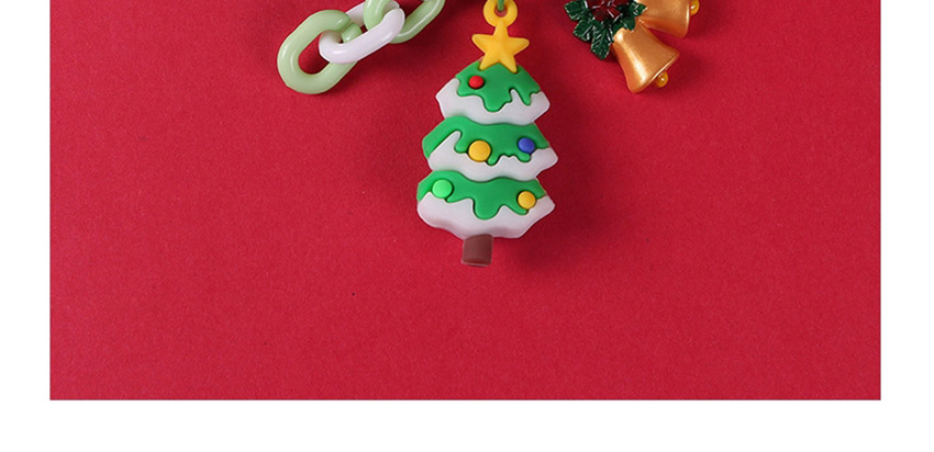 Fashion Christmas Tree + Green Earphone Cover Christmas Pendant Apple Wireless Bluetooth Headset Silicone Storage Box,Fashion Keychain