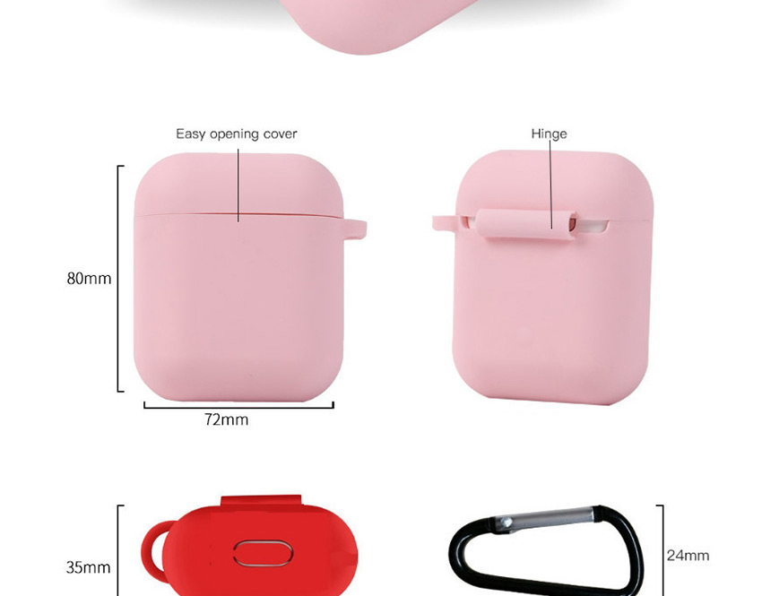 Fashion Scarlet Suitable For Apple Silicone Bluetooth Wireless Headphone Case 12th Generation Pro3,Fashion Keychain