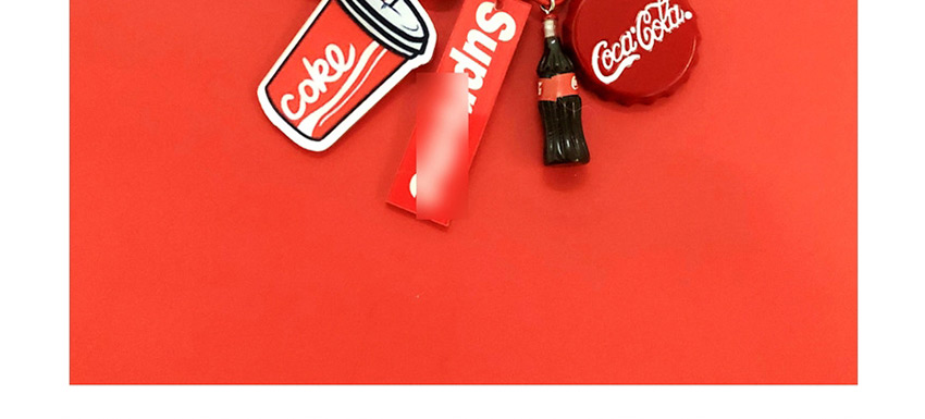 Fashion Coke + Red Headphone Case Coke Apple Bluetooth Wireless Headset Silicone Case (1/2 Generation),Fashion Keychain