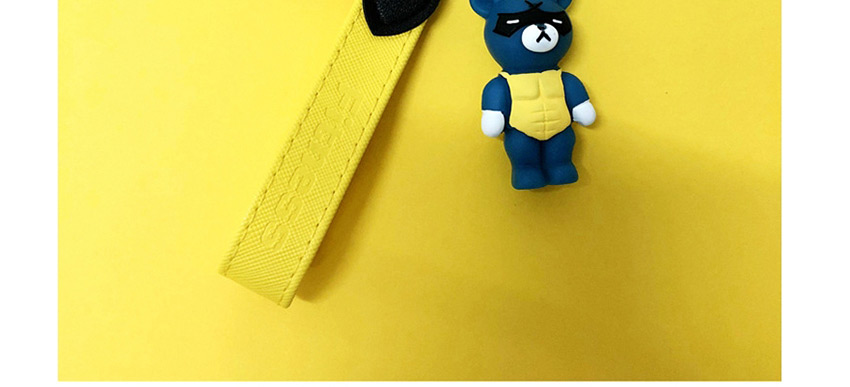 Fashion Bear + Yellow Headphone Case Animal Apple Bluetooth Headset Silicone Case,Fashion Keychain