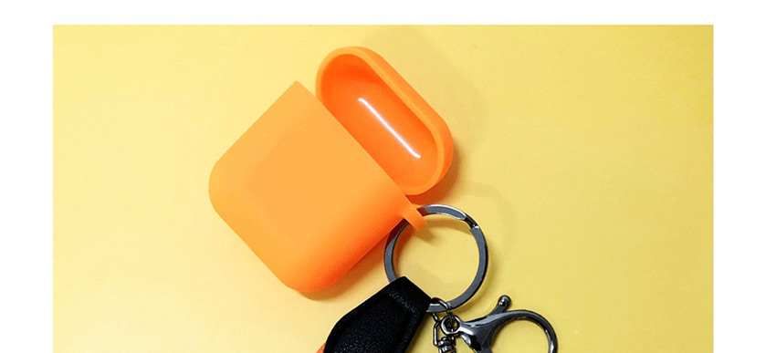 Fashion Rabbit + Orange Headphone Case Animal Apple Bluetooth Headset Silicone Case,Fashion Keychain