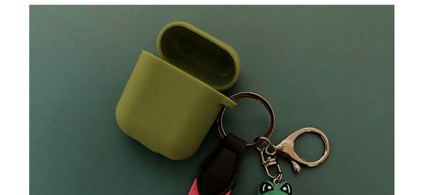 Fashion Frog + Green Earphone Cover Animal Apple Bluetooth Headset Silicone Case,Fashion Keychain