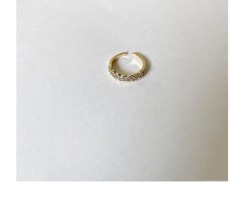 Fashion Diamond (no. 7) Ot Buckle Opening Twist Gold-plated Diamond Ring,Fashion Rings