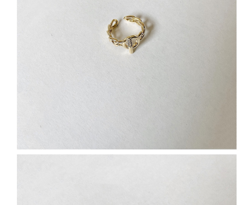 Fashion Ot Buckle-gold (no. 7) Ot Buckle Opening Twist Gold-plated Diamond Ring,Fashion Rings