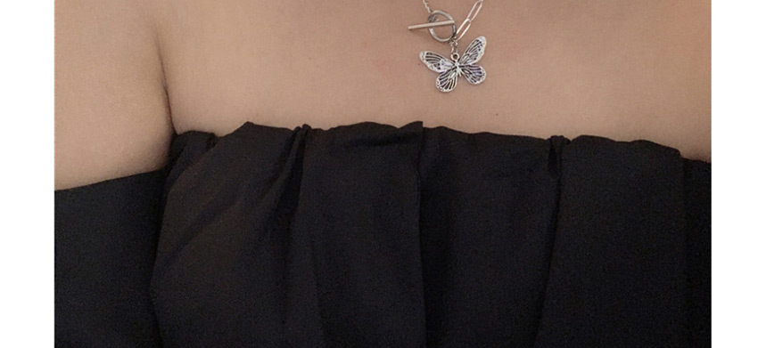 Fashion Necklace Butterfly Ot-shaped Buckle Alloy Stitching Necklace Bracelet,Necklaces