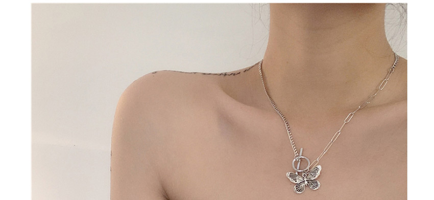 Fashion Necklace Butterfly Ot-shaped Buckle Alloy Stitching Necklace Bracelet,Necklaces