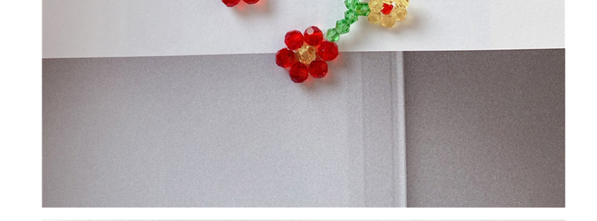 Fashion Three Flowers Hand-woven Resin Flower Earrings,Drop Earrings