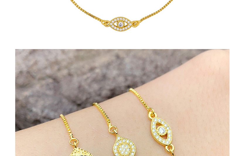 Fashion Eye Gold-plated Copper And Diamond Eye Pull Bracelet,Fashion Bracelets